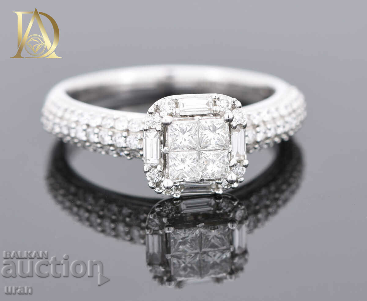 New Gold Ring with 0.83ct Natural Diamonds