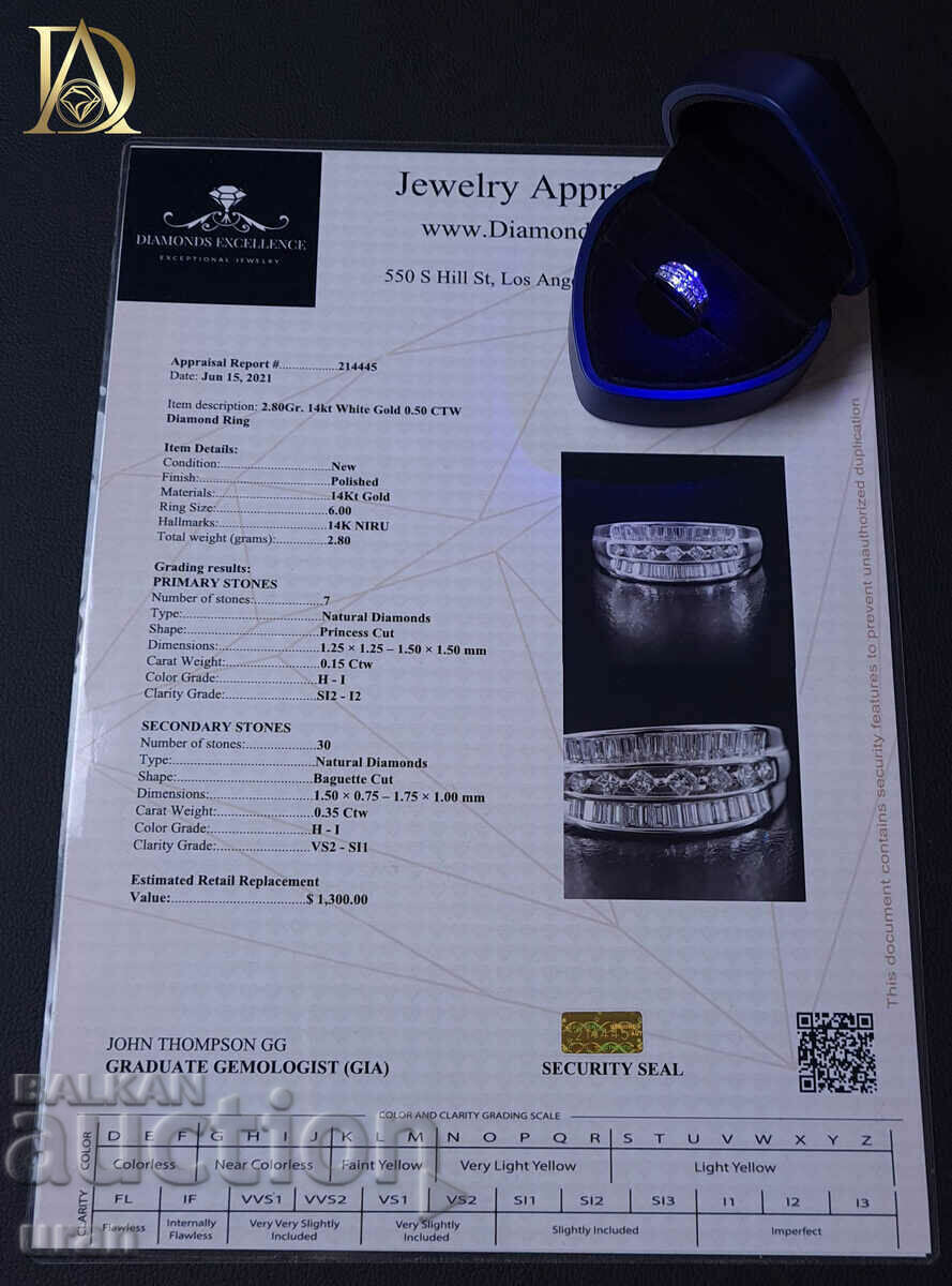 New Gold Ring with 0.50ct Natural Diamonds - 6 New Gold Ring with 0.50ct Natural Diamonds - 6
