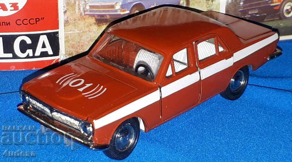 Model rusesc Stația de pompieri Volga GAZ 24 01 1:43 Fabricat în URSS URSS