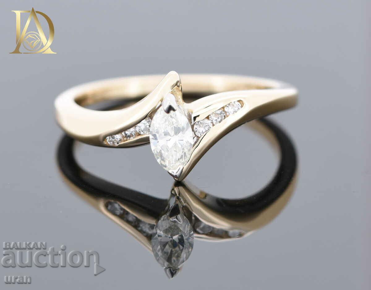 New Gold Ring with 0.33ct Natural Diamonds