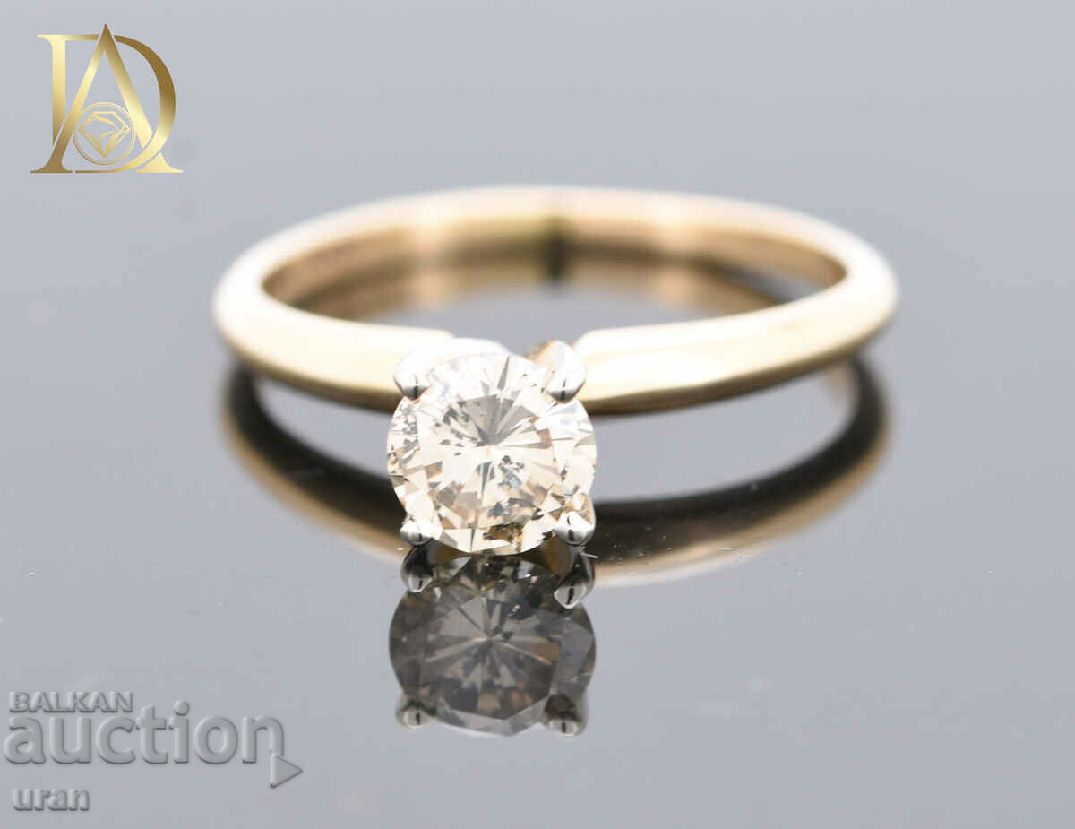New Gold Ring with 0.56ct Natural Diamond with price 1600.00 BGN | € 818.07 New Gold Ring with 0.56ct Natural Diamond with price 1600.00 BGN | € 818.07