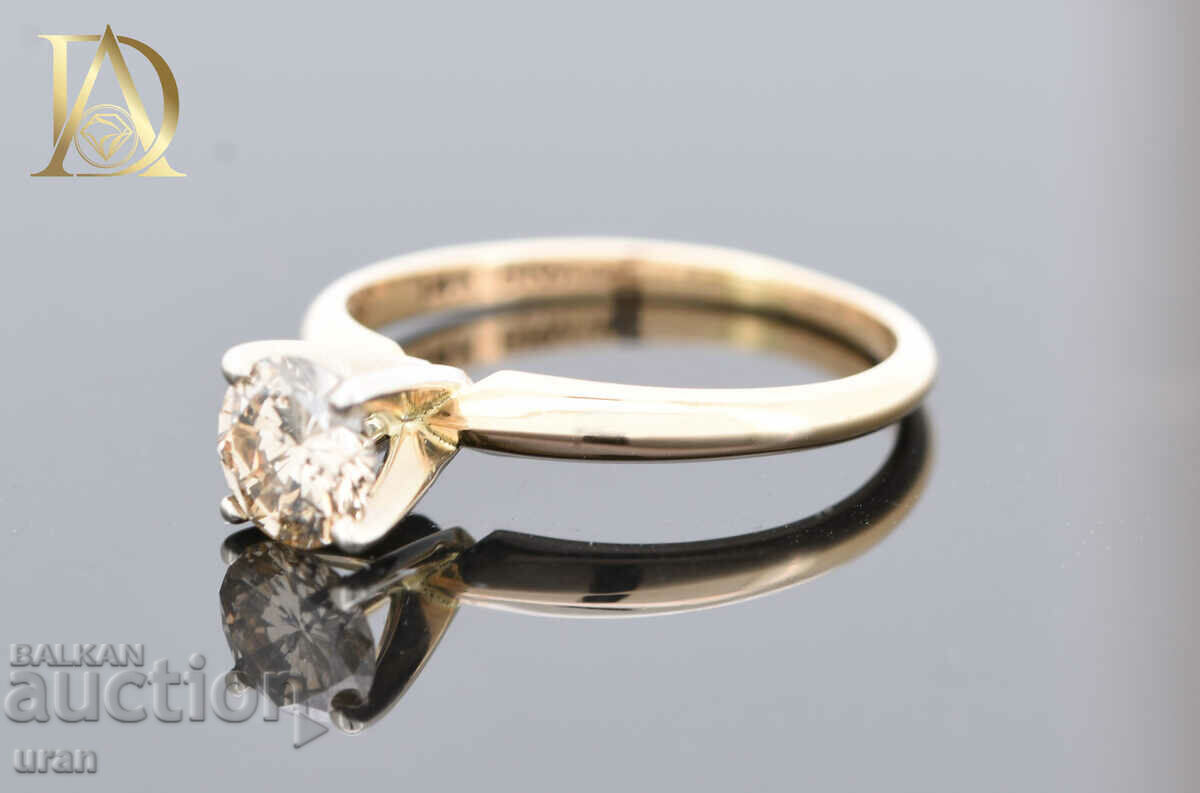 Auction New Gold Ring with 0.56ct Natural Diamond Auction New Gold Ring with 0.56ct Natural Diamond