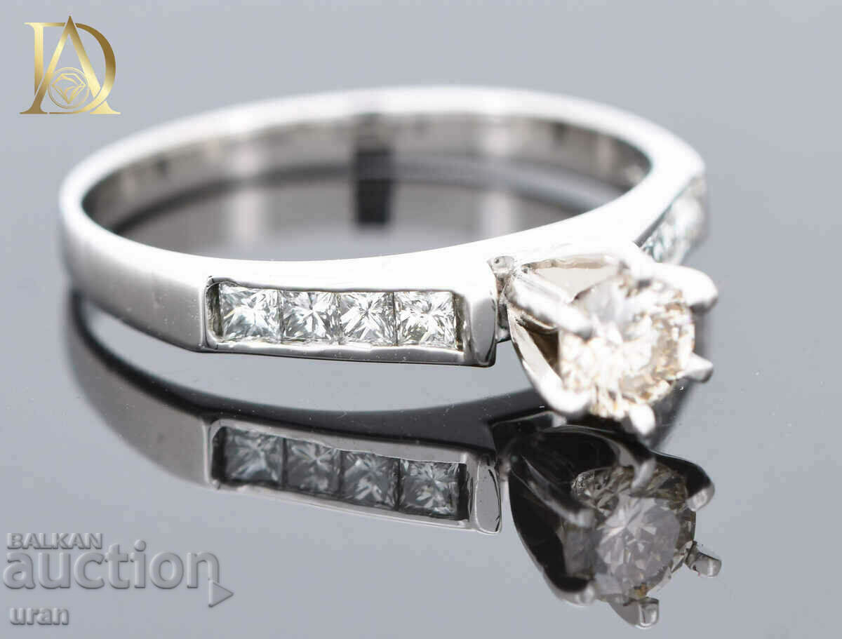 Auction New Gold Ring with 0.77ct Natural Diamonds Auction New Gold Ring with 0.77ct Natural Diamonds