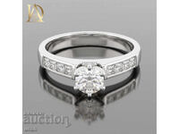 Inel de aur nou cu diamante naturale de 0,77 ct