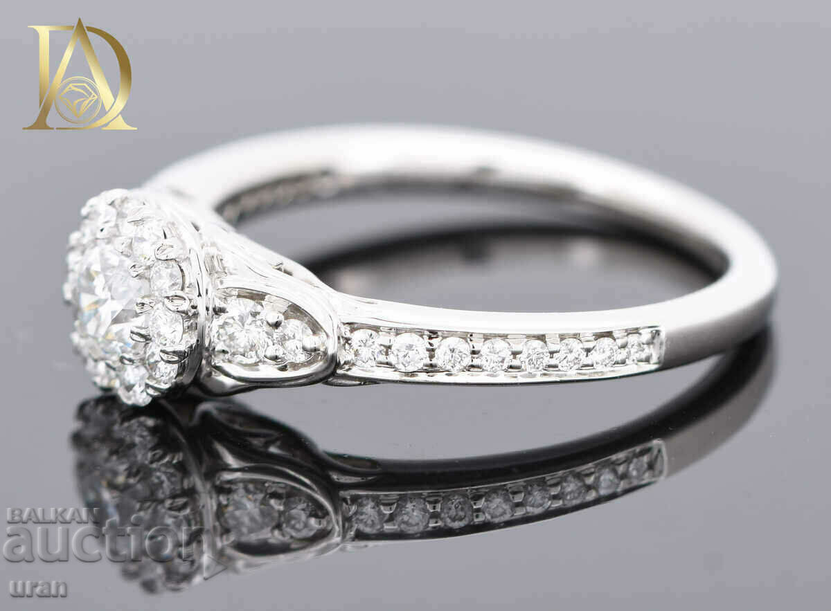 Auction New Gold Ring with 0.82ct Natural Diamonds Auction New Gold Ring with 0.82ct Natural Diamonds