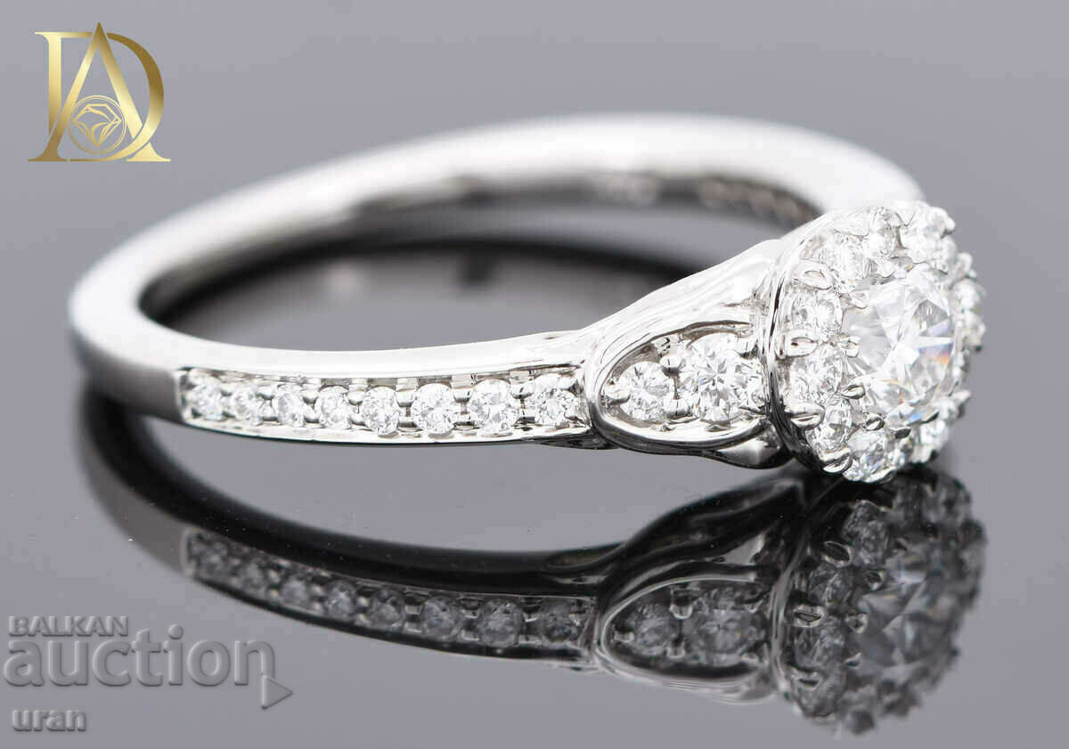 Delivery of New Gold Ring with 0.82ct Natural Diamonds Delivery of New Gold Ring with 0.82ct Natural Diamonds