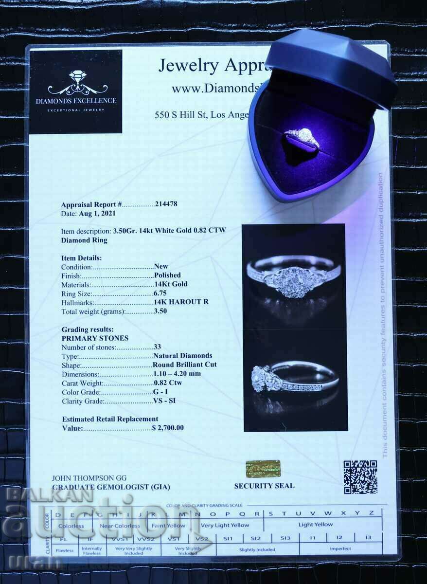 New Gold Ring with 0.82ct Natural Diamonds - 6 New Gold Ring with 0.82ct Natural Diamonds - 6