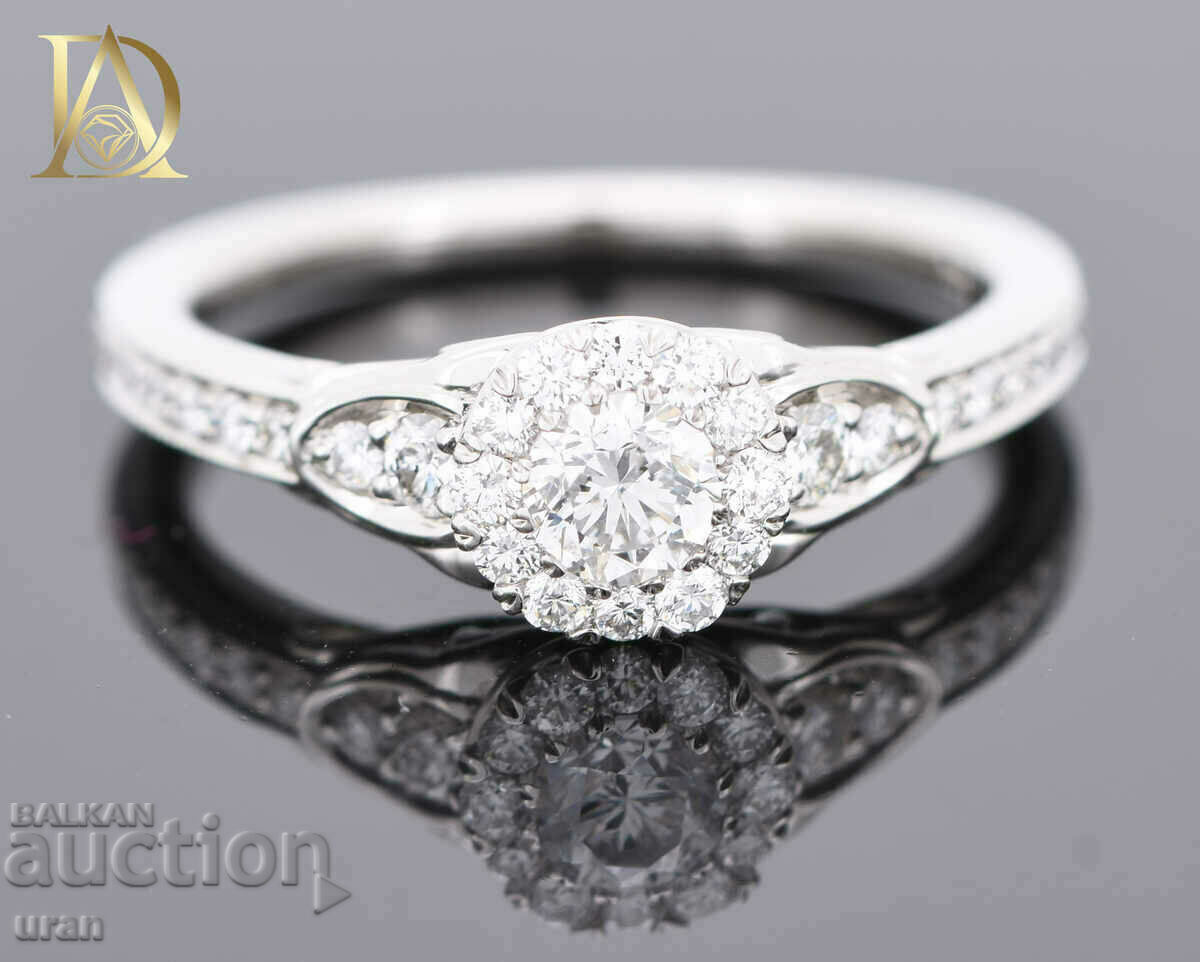 New Gold Ring with 0.82ct Natural Diamonds