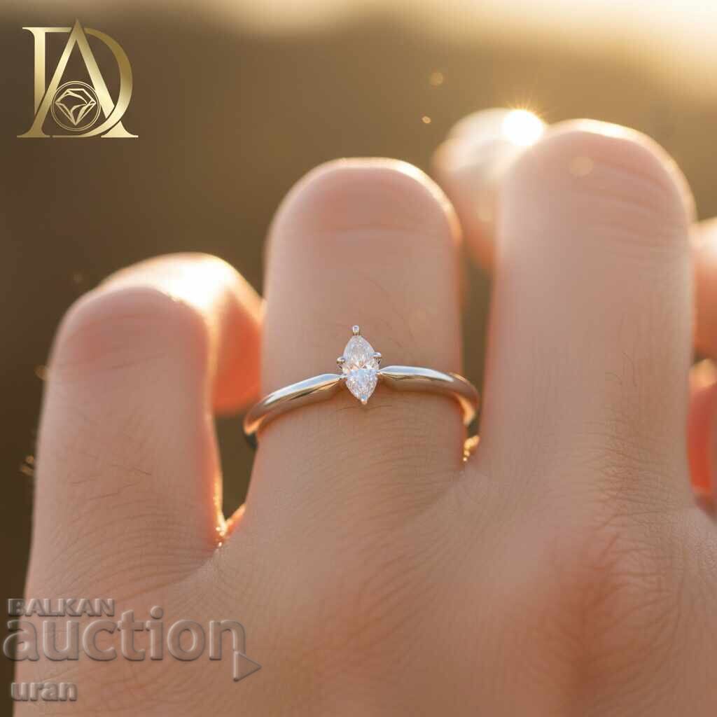 Inel de aur nou cu diamant natural de 0,20 ct cu preț € 600.00 | 1173.50 BGN