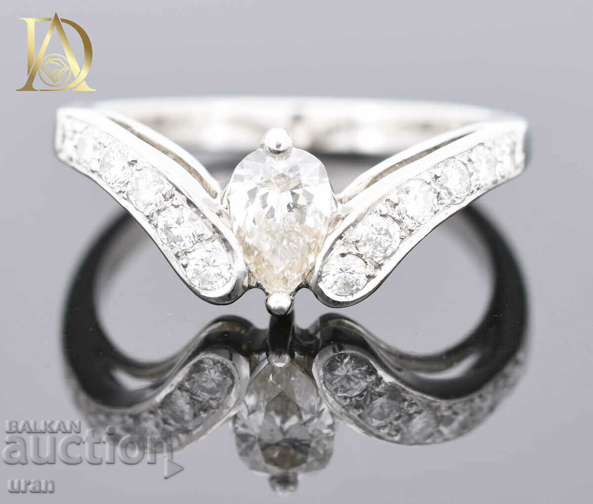 Inel de aur nou cu diamante naturale de 0,86 ct - 5