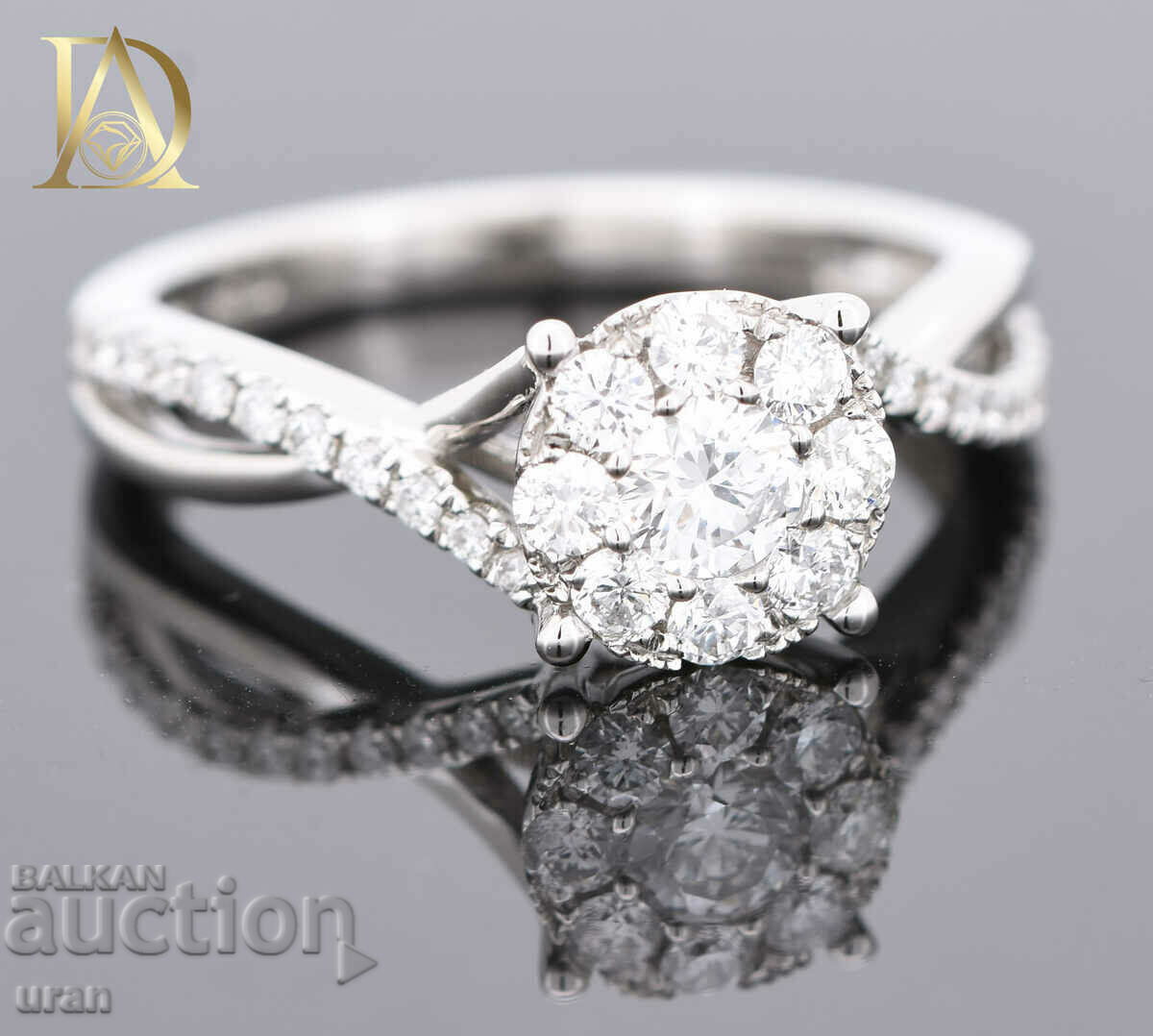 Παράδοση Νέο χρυσό δαχτυλίδι με φυσικά διαμάντια 0,76 καρατίων Παράδοση Νέο χρυσό δαχτυλίδι με φυσικά διαμάντια 0,76 καρατίων