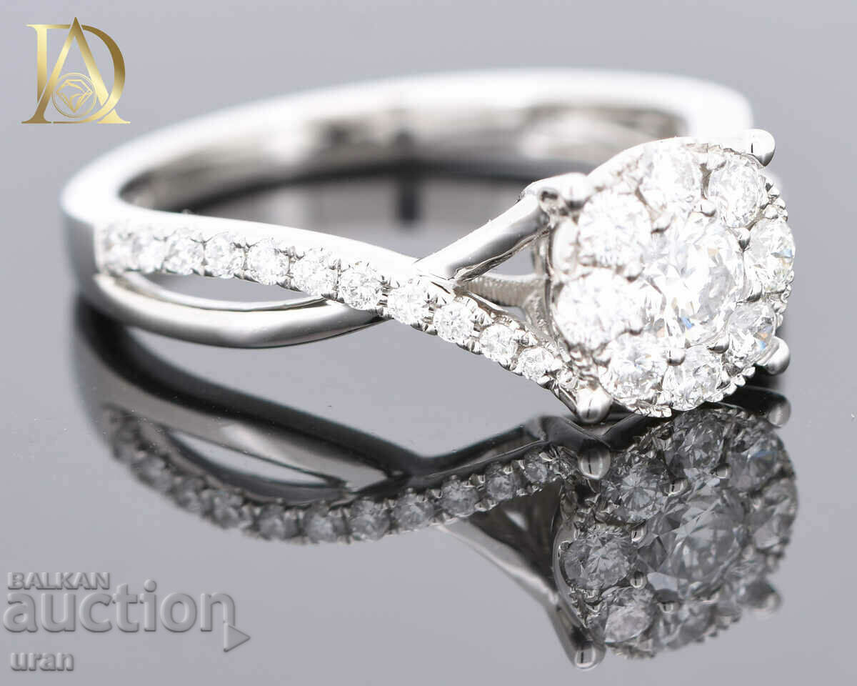 Νέο χρυσό δαχτυλίδι με φυσικά διαμάντια 0,76 καρατίων - 5 Νέο χρυσό δαχτυλίδι με φυσικά διαμάντια 0,76 καρατίων - 5