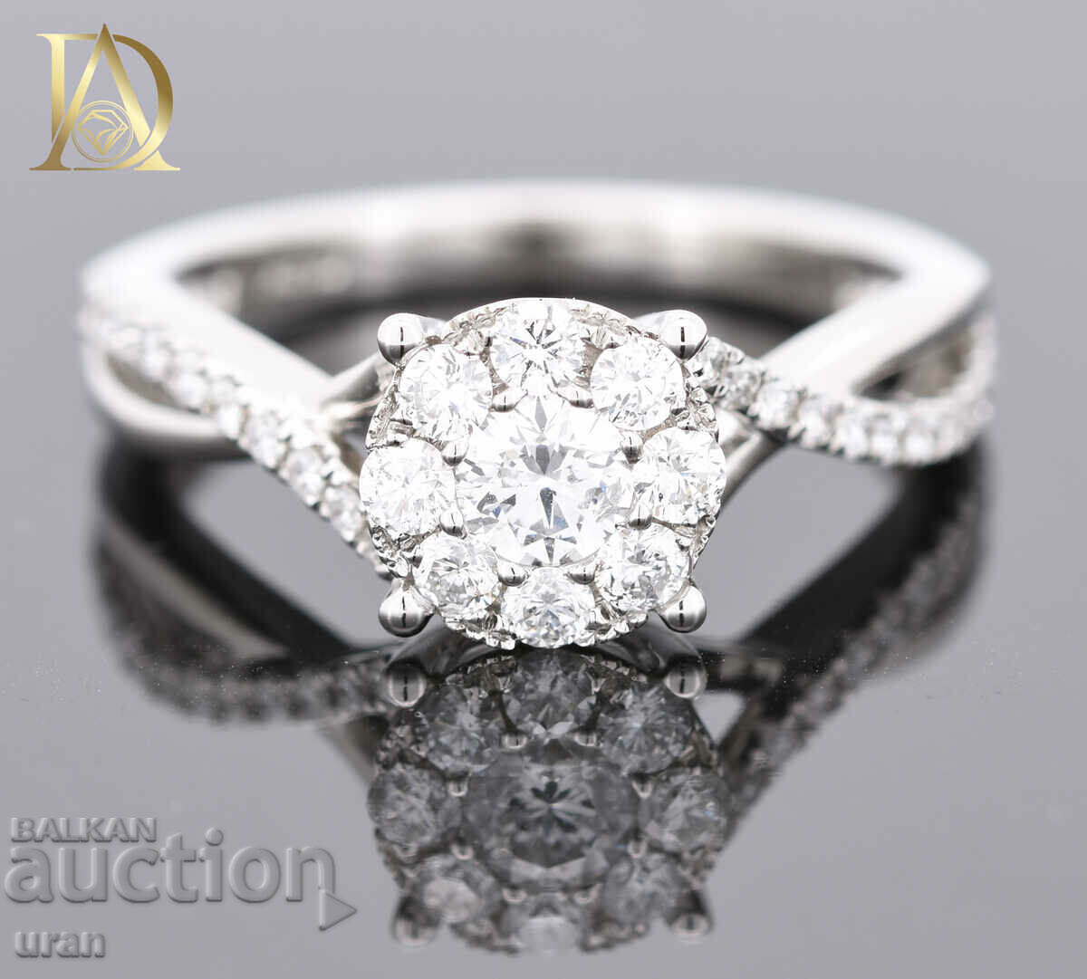 New Gold Ring with 0.76ct Natural Diamonds