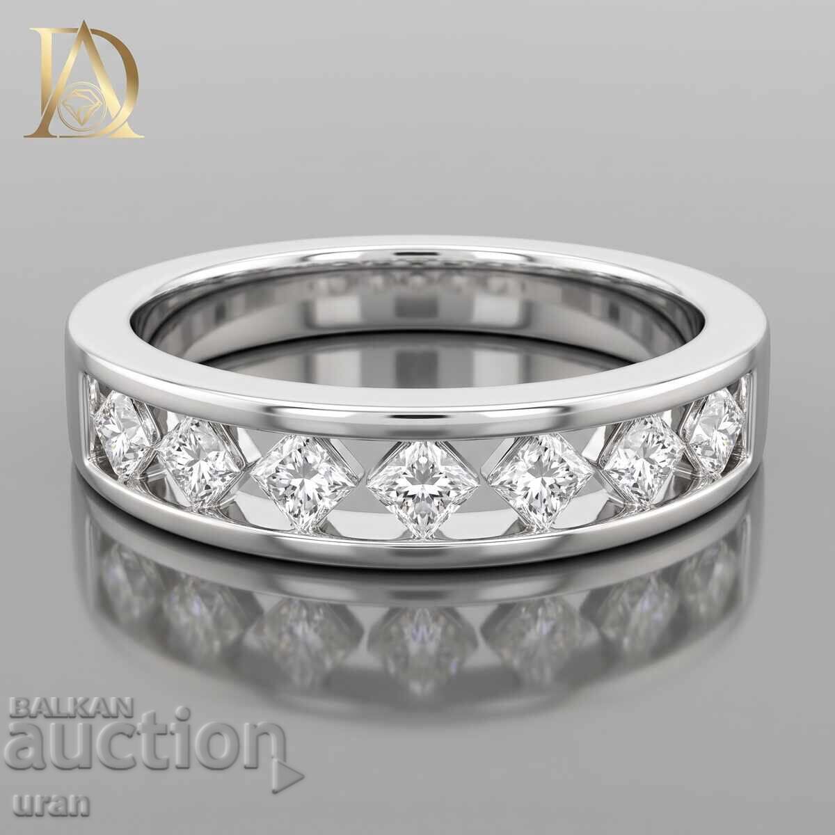 Inel de aur nou cu diamante naturale de 0,55 ct