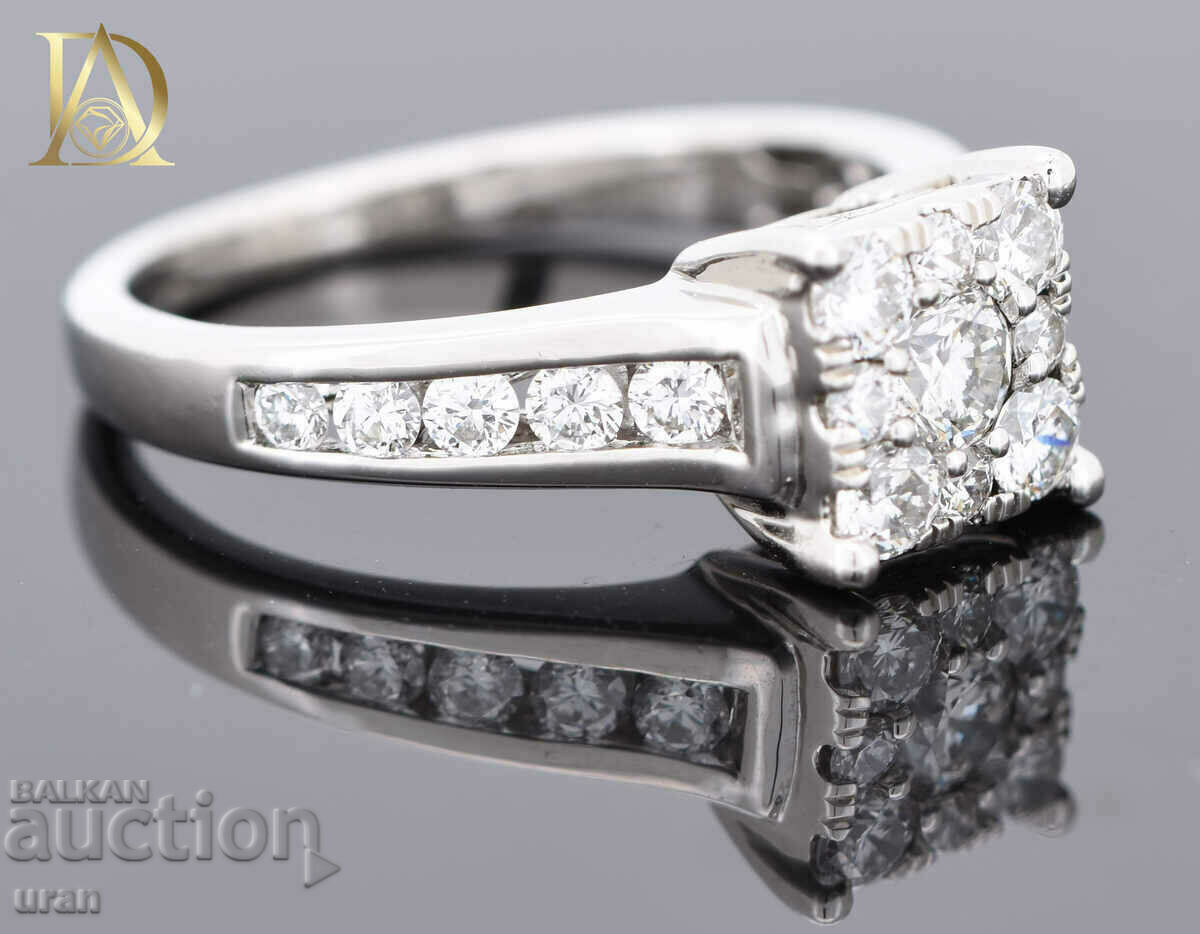 Auction New Gold Ring with 1.06ct Natural Diamonds Auction New Gold Ring with 1.06ct Natural Diamonds