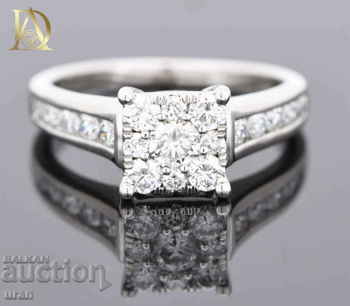 New Gold Ring with 1.06ct Natural Diamonds