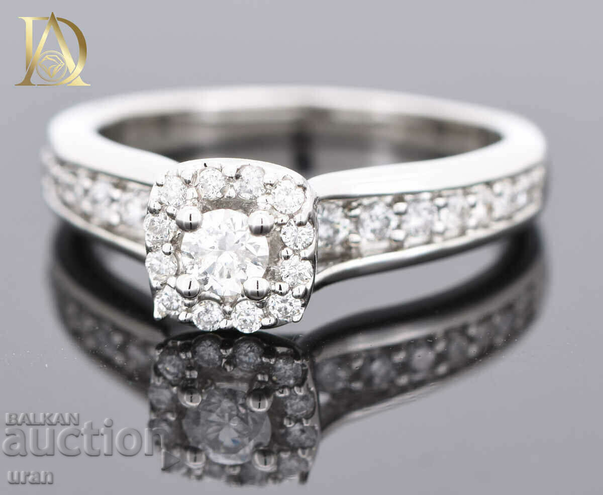 Delivery of New Gold Ring with 0.62ct Natural Diamonds