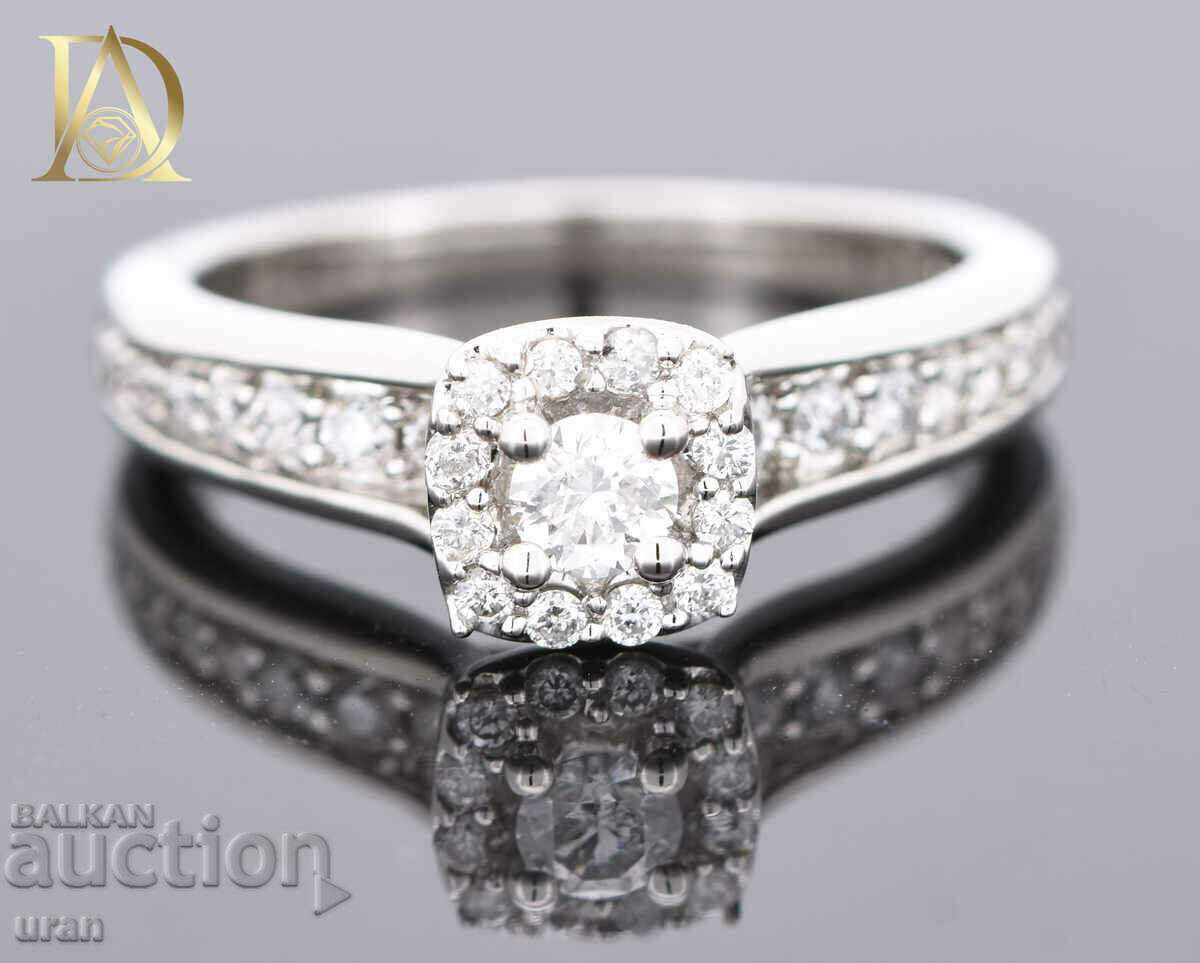 New Gold Ring with 0.62ct Natural Diamonds