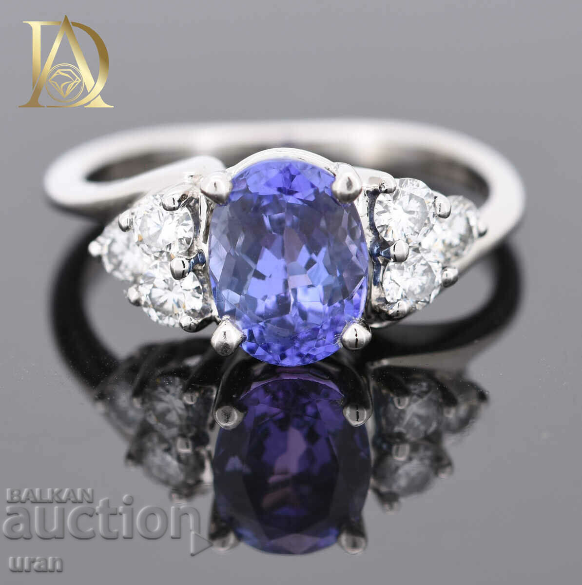 New Gold Ring "Le Vian" with Tanzanite and Diamonds