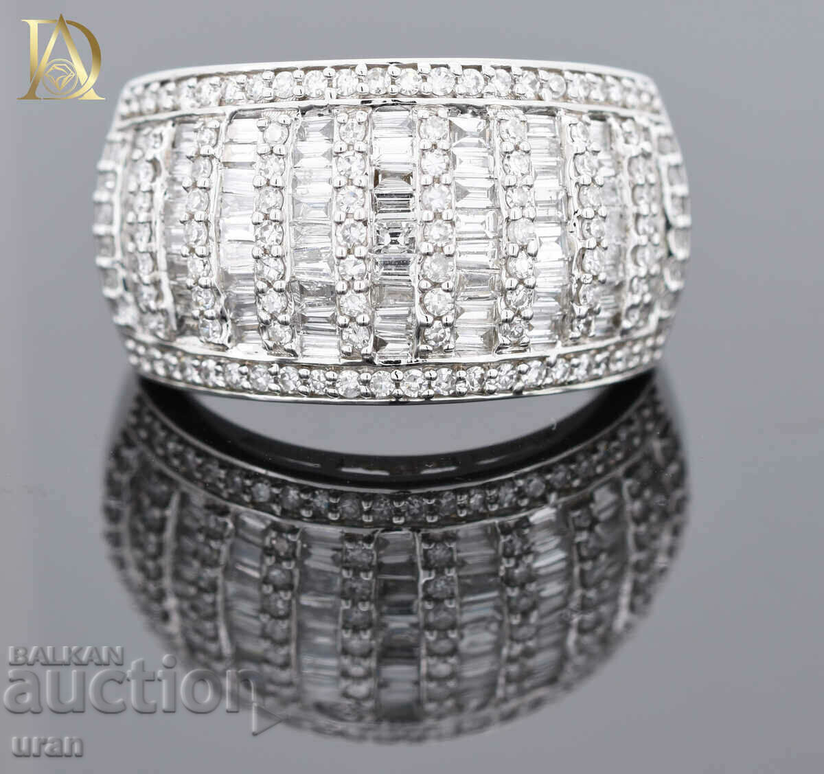 Νέο χρυσό δαχτυλίδι με φυσικά διαμάντια 1,39 καρατίων Νέο χρυσό δαχτυλίδι με φυσικά διαμάντια 1,39 καρατίων