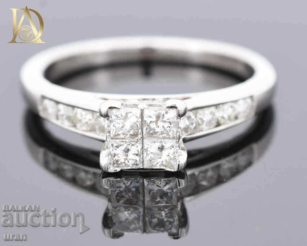 New Gold Ring with 0.74ct Natural Diamonds - 5