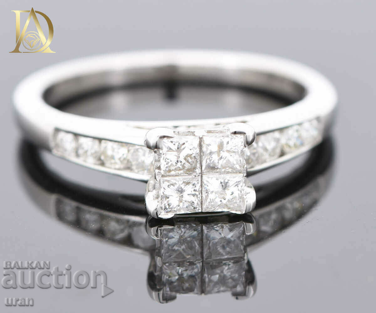 New Gold Ring with 0.74ct Natural Diamonds