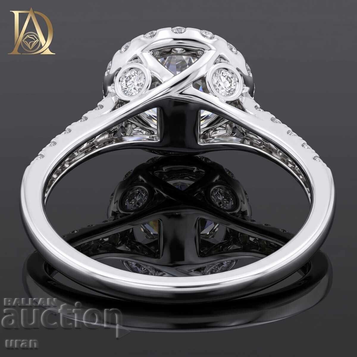 Auction  New Set of Two Gold Rings with 1.52ct Natural Diamonds