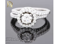 New Set of Two Gold Rings with 1.52ct Natural Diamonds