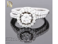 Νέο σετ με δύο χρυσά δαχτυλίδια με φυσικά διαμάντια 1,52 καρατίων