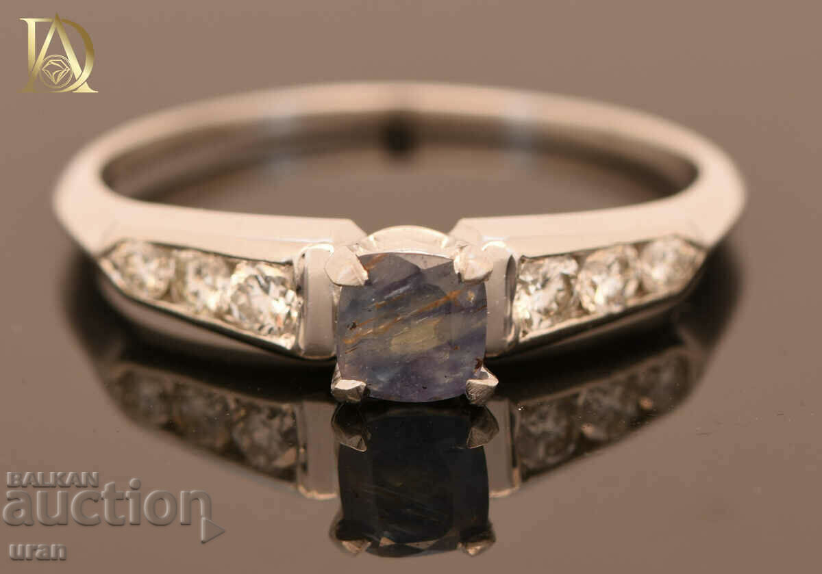 Delivery of New Gold Ring with Natural Alexandrite and Diamonds