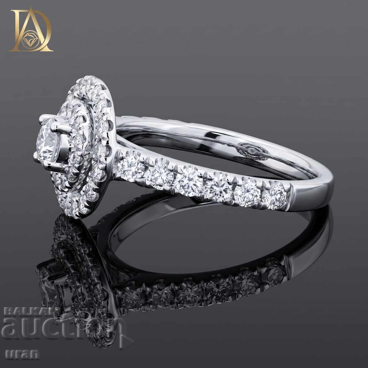 Inel de aur nou cu diamante naturale de 0,78 ct cu preț € 1400.00 | 2738.17 BGN