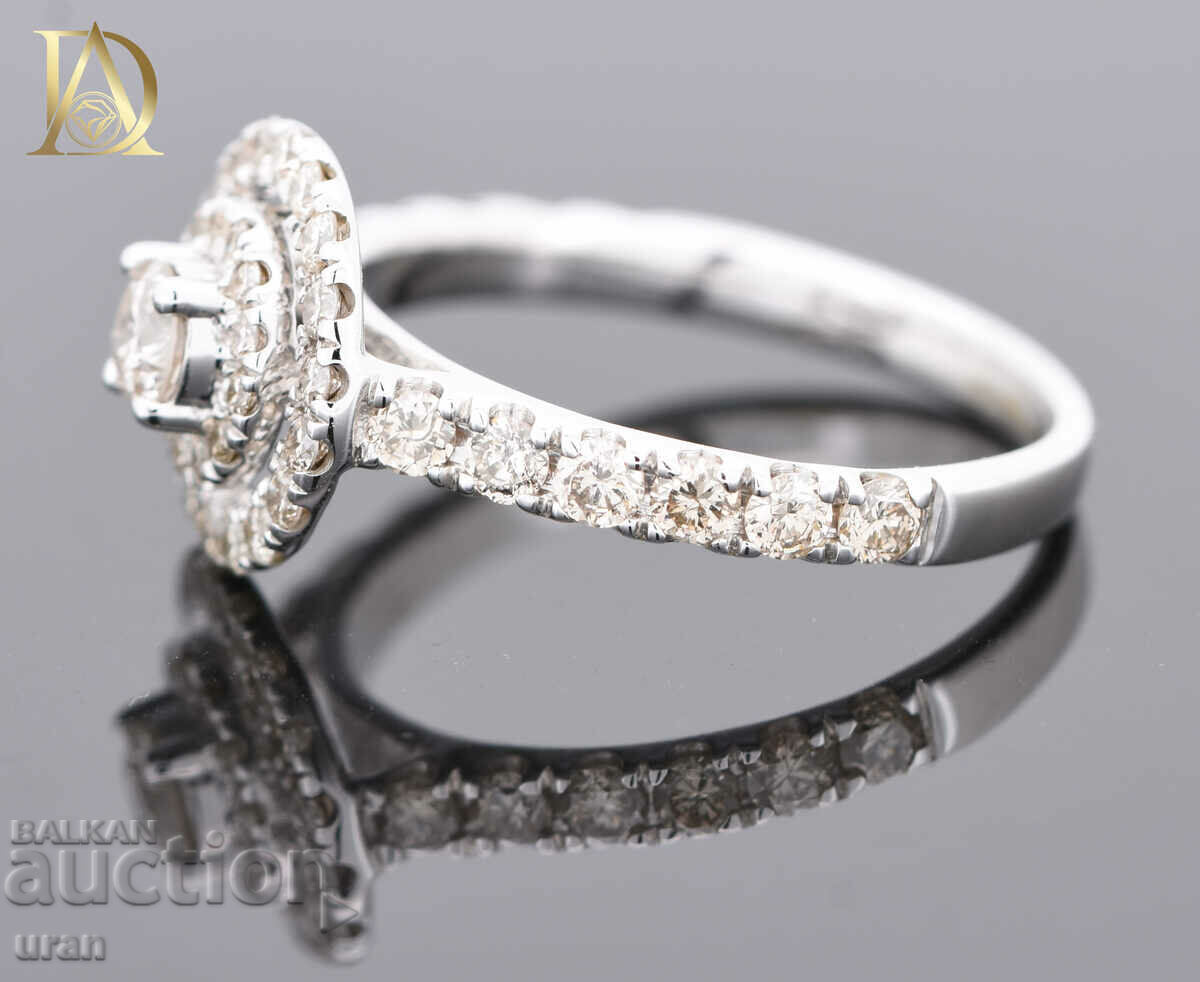 Delivery of New Gold Ring with 0.78ct Natural Diamonds Delivery of New Gold Ring with 0.78ct Natural Diamonds