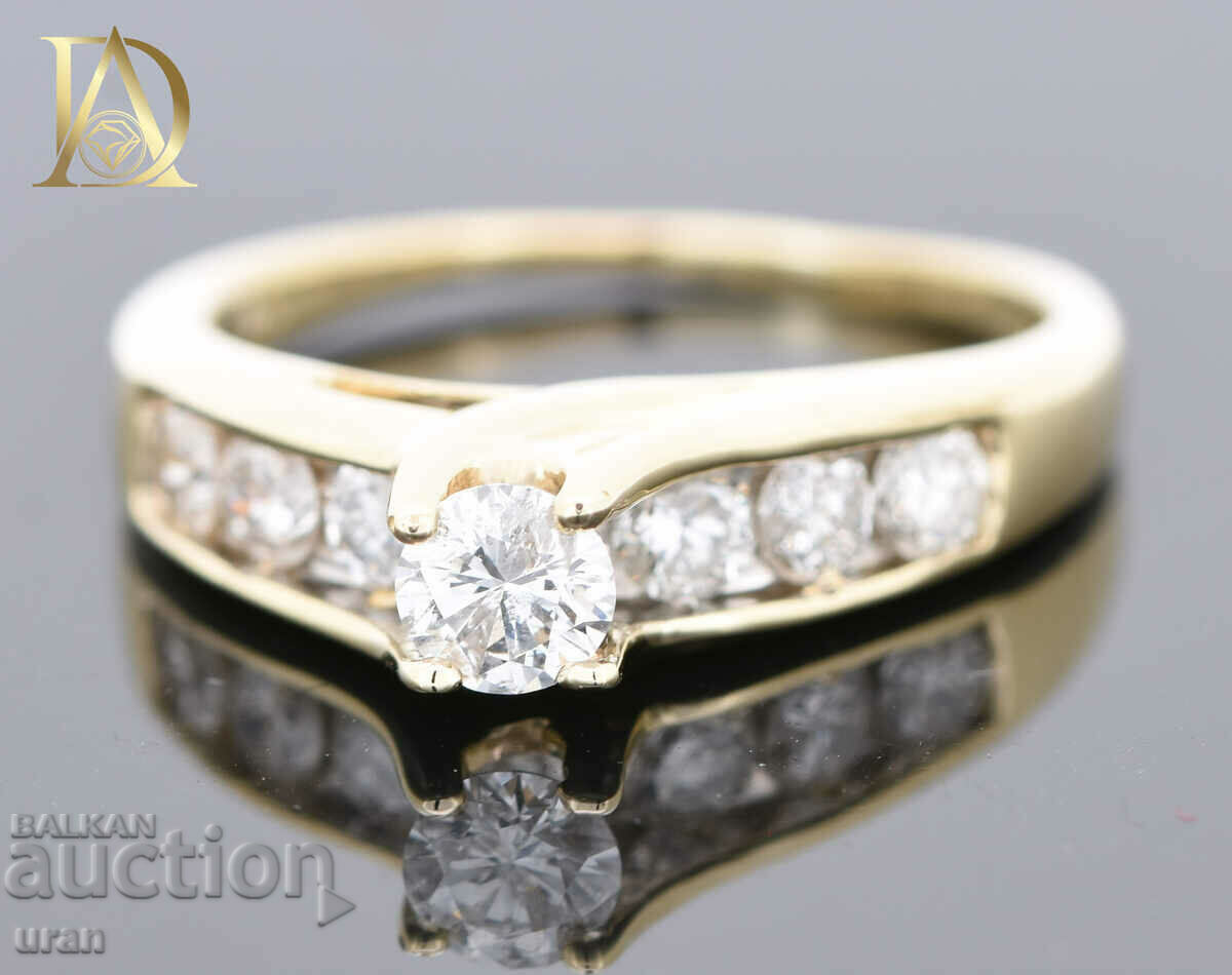 New Gold Ring with 0.93ct Natural Diamonds with price 1800.00 BGN | € 920.33