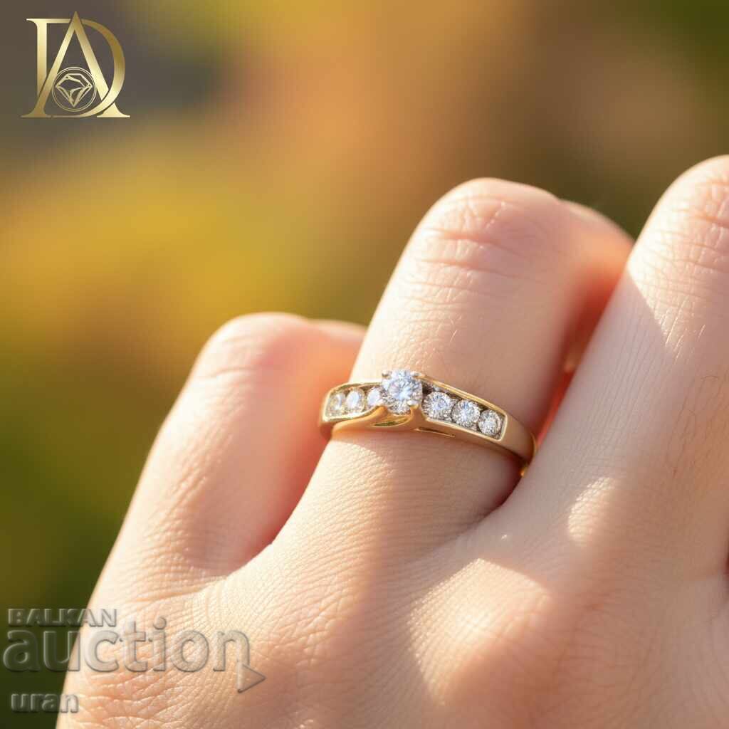 Нов Златен Пръстен с 0.93кт Естествени Диаманти с цена € 1500.00 | 2933.75 лв.