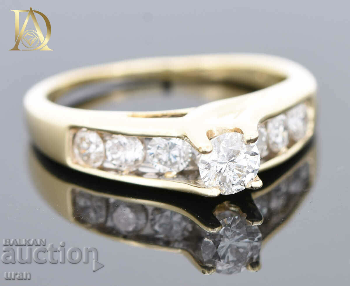 Delivery of New Gold Ring with 0.93ct Natural Diamonds