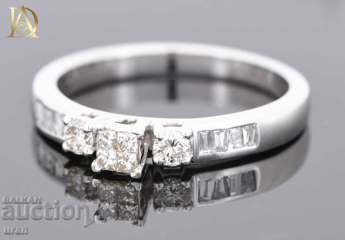 Доставка на Нов Сет от Два Златни Пръстена с 0.55кт Естествени Брилянти