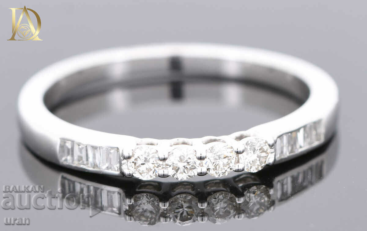 Нов Сет от Два Златни Пръстена с 0.55кт Естествени Брилянти - 5 Нов Сет от Два Златни Пръстена с 0.55кт Естествени Брилянти - 5