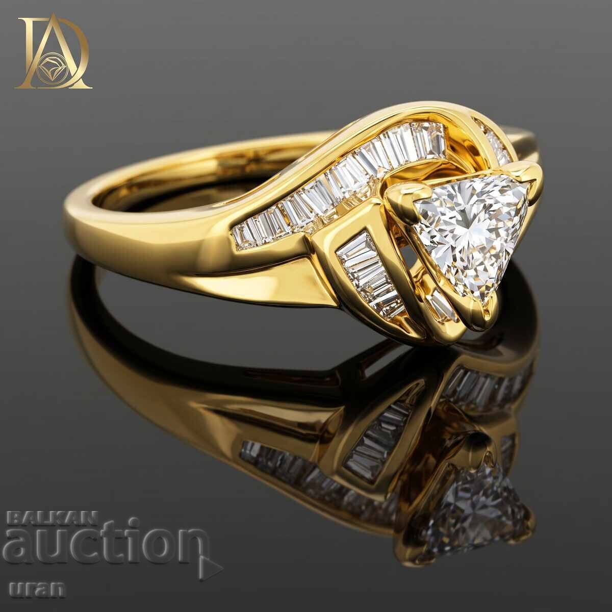 Inel de aur nou cu diamante naturale de 0,67 ct cu preț € 1400.00 | 2738.17 BGN Inel de aur nou cu diamante naturale de 0,67 ct cu preț € 1400.00 | 2738.17 BGN