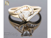 Нов Златен Пръстен с 0.67кт Естествени Диаманти