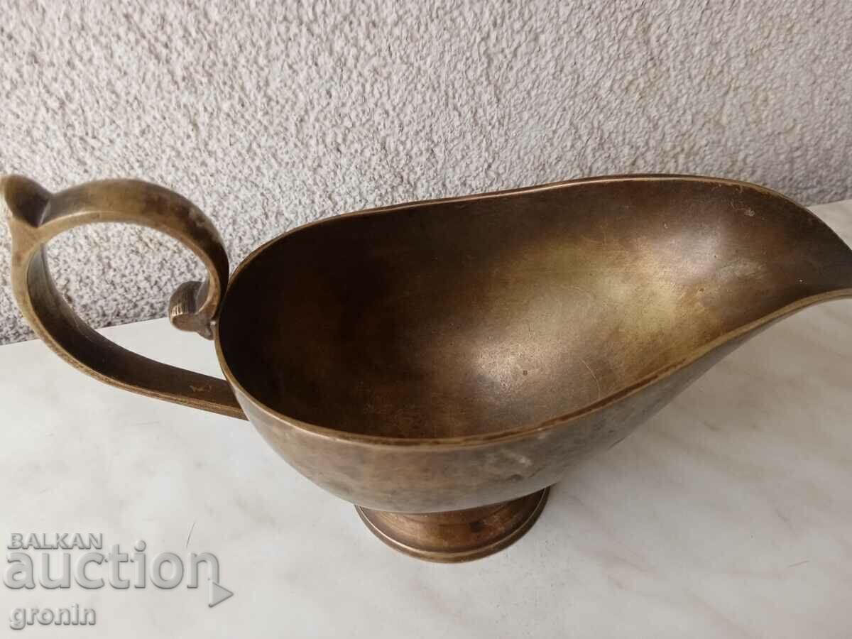 Sausier art deco bronz, masiv, ulcior din bronz, - 5