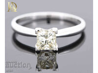 Inel de aur nou cu diamant natural de 0,86 ct