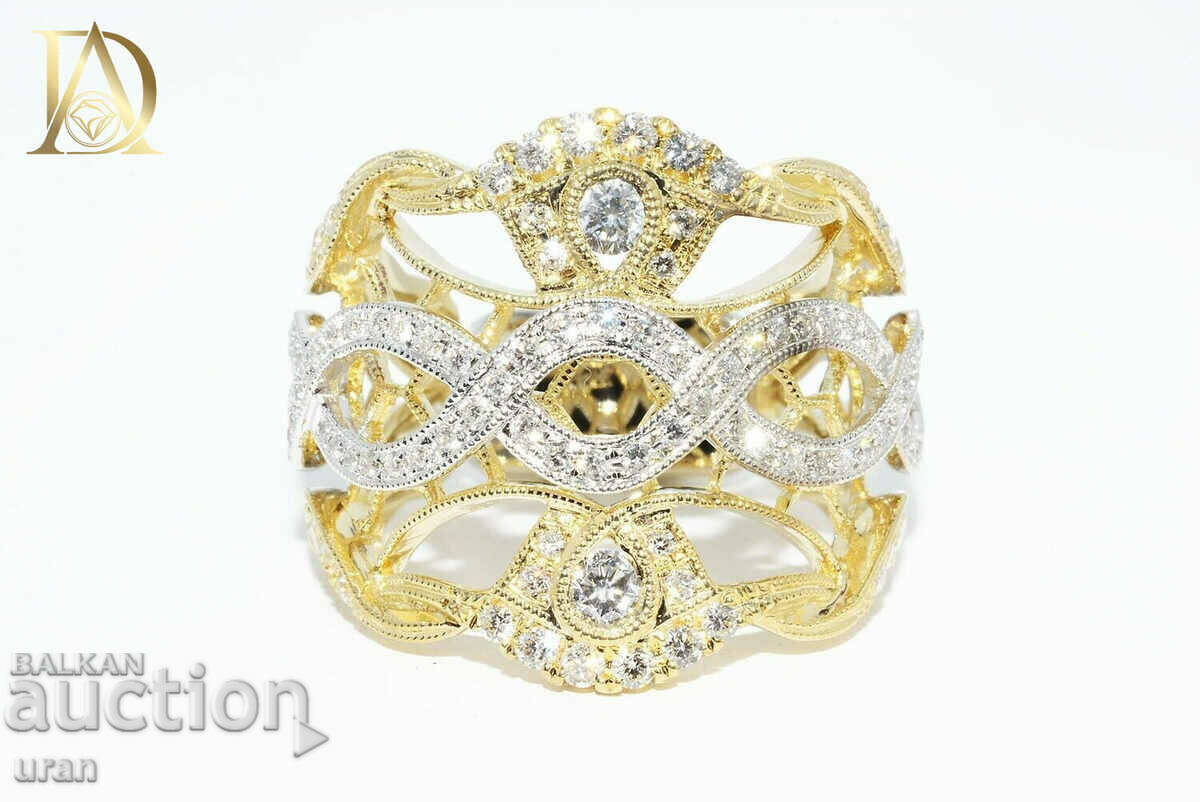 Нов Дизайнерски Златен Пръстен с 1.40кт Естествени Диаманти с цена 6800.00 лв. | € 3476.78 Нов Дизайнерски Златен Пръстен с 1.40кт Естествени Диаманти с цена 6800.00 лв. | € 3476.78