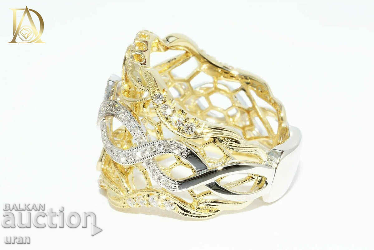 Доставка на Нов Дизайнерски Златен Пръстен с 1.40кт Естествени Диаманти Доставка на Нов Дизайнерски Златен Пръстен с 1.40кт Естествени Диаманти