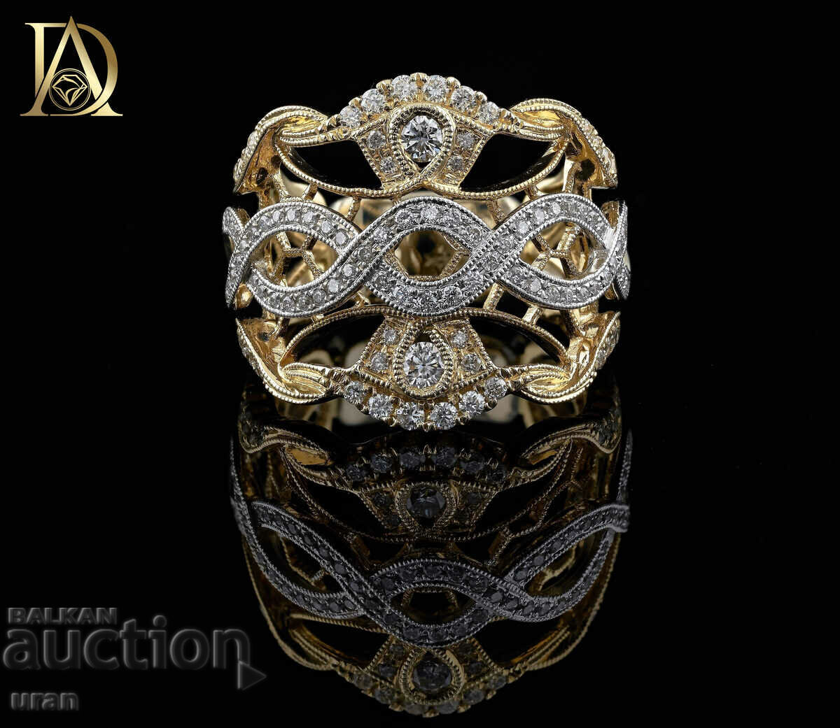 New Designer Gold Ring with 1.40ct Natural Diamonds