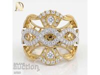 Inel de aur nou de designer cu diamante naturale de 1,40 ct