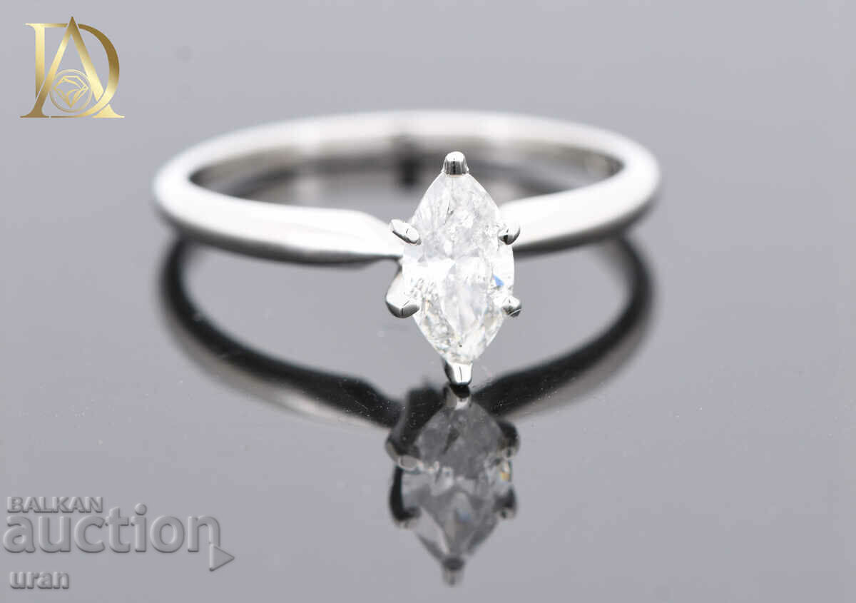 New Gold Ring with 0.47ct Natural Diamond - 5 New Gold Ring with 0.47ct Natural Diamond - 5