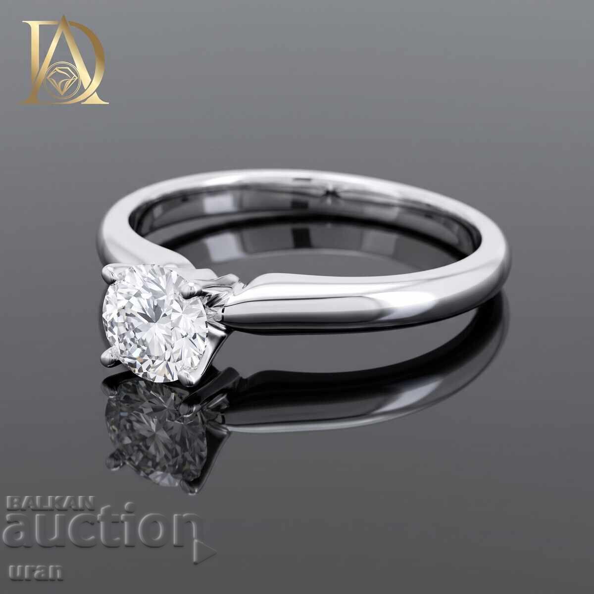 Inel de aur nou cu diamant natural de 0,46 ct cu preț € 1400.00 | 2738.17 BGN
