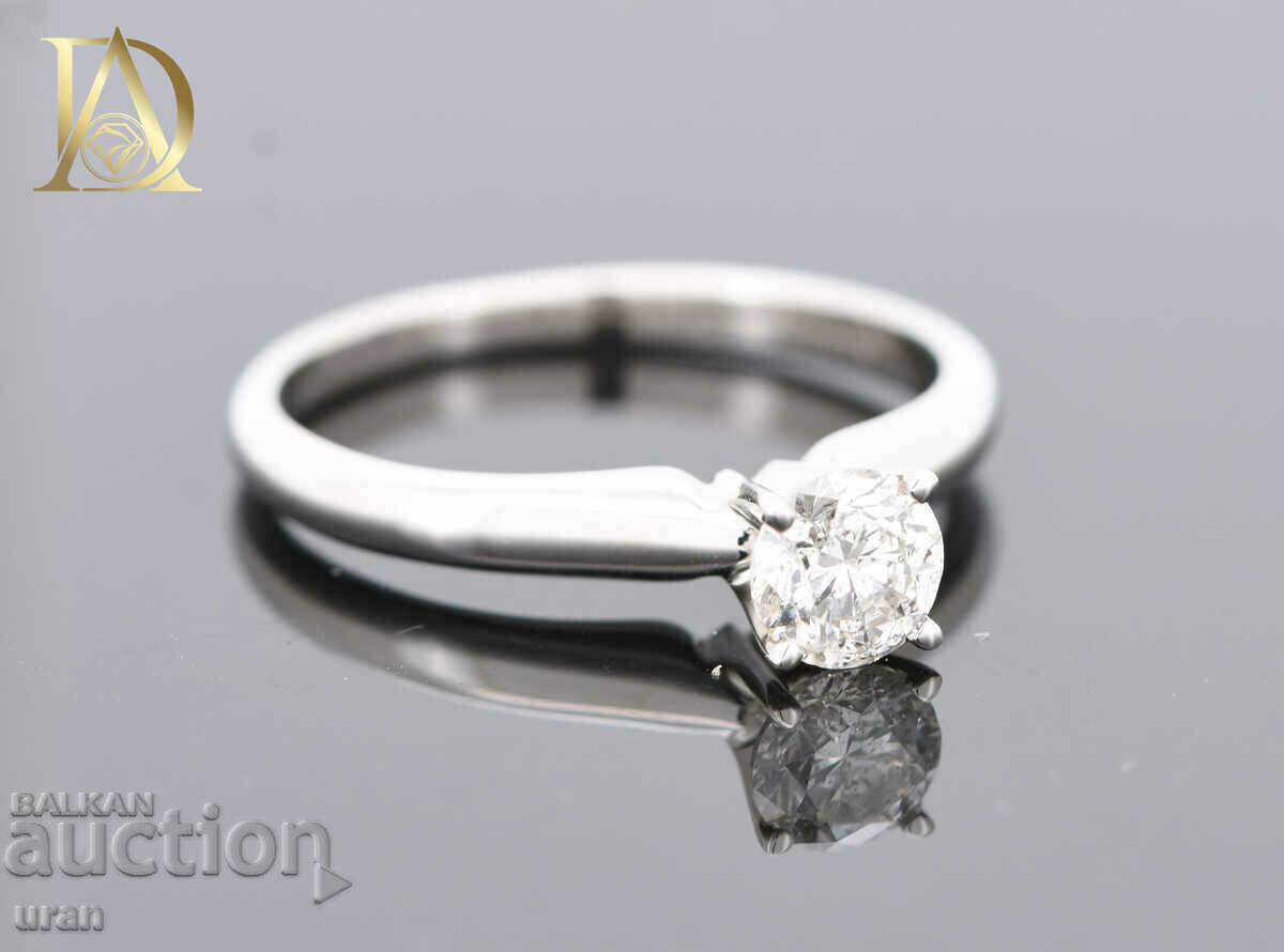 Inel de aur nou cu diamant natural de 0,46 ct - 5