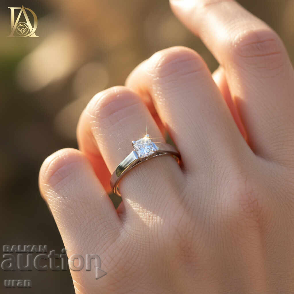Inel de aur nou cu diamant natural de 0,54 ct cu preț € 1400.00 | 2738.17 BGN