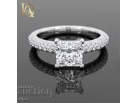 Inel de aur nou cu diamante naturale de 1,33 ct